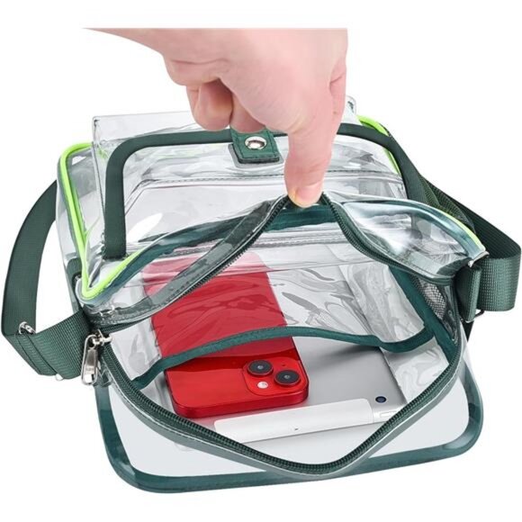 Clear Bag Stadium Approved Crossbody Purse, Clear Tote Bag for Concert Festival - Picture 6 of 7